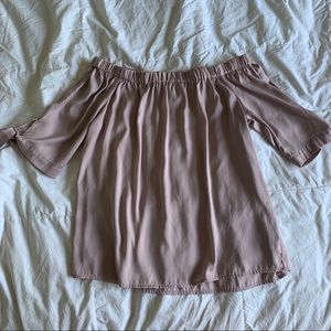 pink off the shoulder top